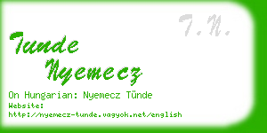 tunde nyemecz business card